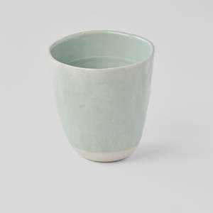 Ceramics: Light Teal Lopsided Sushi Mug