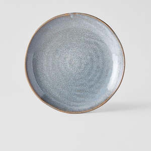 Tableware: Steel Grey Uneven Plate