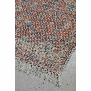 Homewares: Persian Style Rug Terracotta & Green