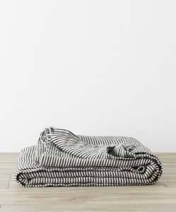 Ellis Stripe -  Linen Bedcover