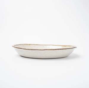 Flax Oval Uneven Platter