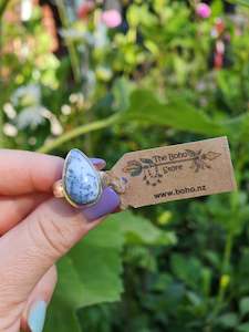 Boho Jewellery: Merlinite in Stirling Silver Size 8.5