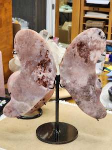 Pink amethyst butterfly wings