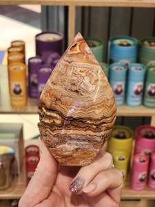 One Of A Kind Finds: Pink crazy lace agate flame "Kerri"