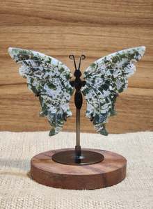 Moss Agate Butterfly "Fae"