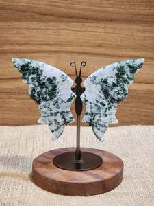 Moss Agate Butterfly "Max"