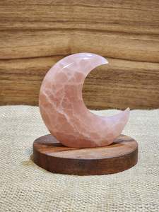 Rose Calcite Moon "Nancy"