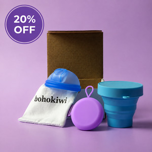 Menstrual Disc, Purple Round Carrier Case & Steriliser Set – Save 20% | bohokiwi