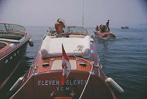 Posters, Prints, & Visual Artwork: SLIM AARONS 'MOTORBOATS IN ANTIBES' PHOTOGRAPHIC PRINT