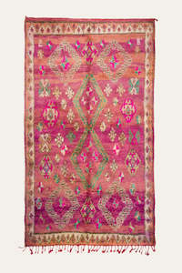 Vintage Rugs: Vintage Moroccan Boujaad Rug - Asma