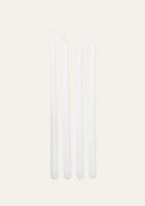 Candles: Broste Taper Candle - Pure White Set of 4
