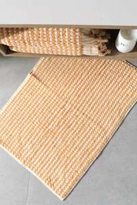 Kitchen: Turkish Cotton Bath Mat - Mustard Yellow  (Last One)