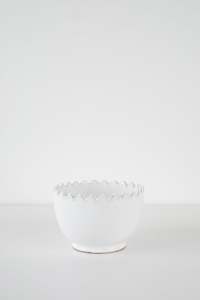 Moroccan White Zigzag Bowl