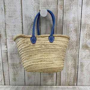 Woven Market Basket - Amalfi Blue