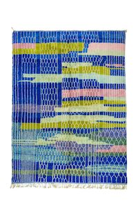 NEW MOROCCAN RUG BLUE 356 X 266  (0017)