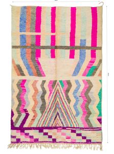 Moroccan Rugs: NEW MOROCCAN RUG PINK TONES 196 X 294 (0016)