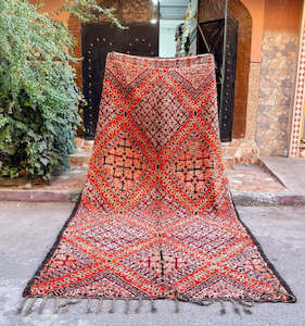 Vintage Moroccan Rug  394 x 196 (0301)