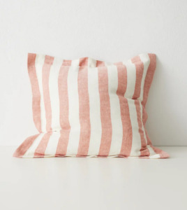 Cushions 1: VITO CORAL - Playful cabana stripe -50cm x 50cm