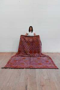 Vintage Rugs: Red & Purple- Vintage Moroccan Boujaad Rug 3650 x 2100 mm