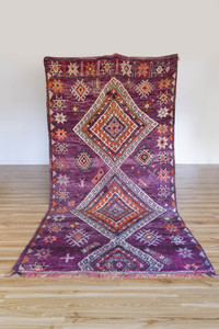 Vintage Rugs: Purple Vintage Moroccan Boujaad Rug - Majidah- 3200 x 1650mm
