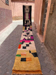 Hall Runners: Orange and black - Boujaad Runner 6000 mm x 800 mm Only PRESALE