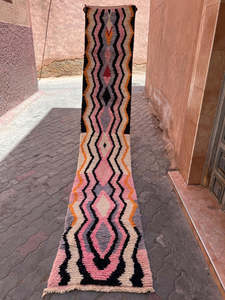 Pink and Black- Boujaad Runner 3700 mm x 700 mm Only PRESALE