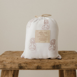 Fitted Cot Sheet | Tiki Mauve
