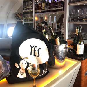Bagsy: #Bagsy On Tour: Dubai - Emirates airline onboard bar, make mine a large one