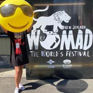 Sayitinbold: Kate wears our Good AF / Bad AF - Oversized Bamboo T-Shirt / Dress / Sleepwear at Womad NZ