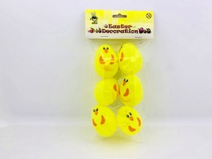 Fillable Plastic Eggs (6cm) 6PK - Chicken Design