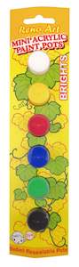 Art: Mini Acrylic Paint Pots (6ml) 6PK - Brights