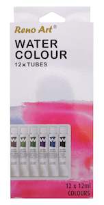 Art: Water Colour Paint Set (12ml Tubes) 12PK
