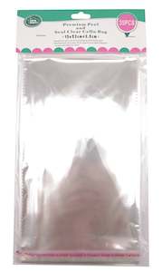 Craft: Self Seal Cellophane Bags (15x23cm) 35PK - Clear