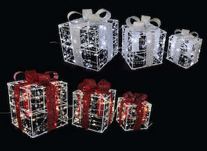 Christmas: LED Twinkling Jewel Presents 3PC