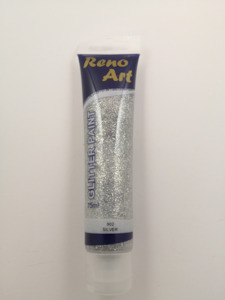 Paint Individual Tubes: #902 Reno Art Acrylic Glitter Paint (75ml) - Silver