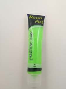 Paint Individual Tubes: #913 Reno Art Acrylic Glitter Paint (75ml) - Lime