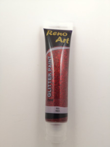 Paint Individual Tubes: #903 Reno Art Acrylic Glitter Paint (75ml) - Red