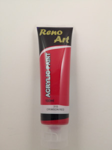 Paint Individual Tubes: #315 Reno Art Acrylic Paint (100ml) - Crimson Red