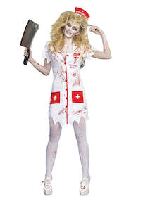 Halloween Costumes: Adult Costume - Bloody Nurse (Ladies)