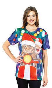 Adults Ugly T-Shirt (Cat On Moped)