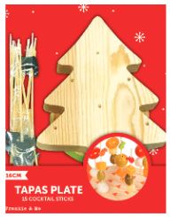 Tapas Plate With 15 Cocktail Sticks (16cm)