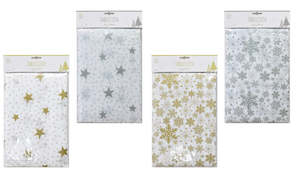Christmas Party Ware: Christmas Table Cloth (Rectangle) - Gold or Silver