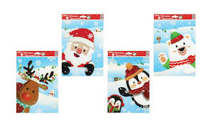 Christmas Party Ware: Cute Glitter Peeky Window Cling Decoration