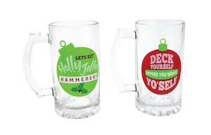 Christmas Party Ware: Novelty Xmas Beer Mug With Handle (470mL)