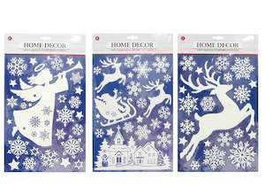 Christmas Party Ware: Glow In Dark Window Cling Decorations