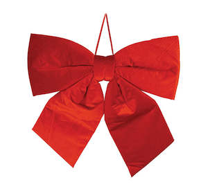 Christmas Gift Ware: Velvet Mega Door Bow (60x60cm) - Red