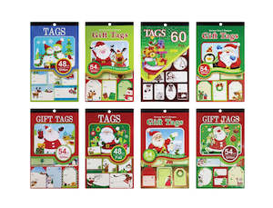 Christmas Gift Ware: Christmas Gift Tags In Book - Foil / Glitter