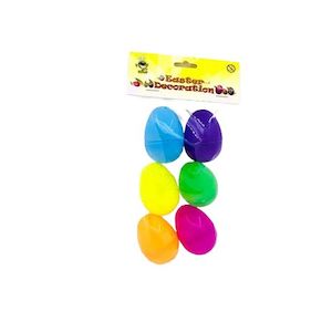 Easter: Easter Fillable Eggs (6cm) 6PK - Coloured