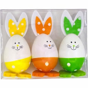 Standing Egg Bunnies 3PK