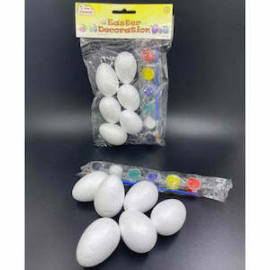Easter Craft: Polystyrene Egg Painting Kit (6cm) 6PK